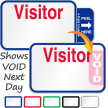 Expiring Visitor Label with Name and Destination