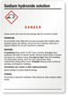 Sodium Hydroxide Danger Medium GHS Chemical Label