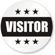 Visitor Hard Hat Labels