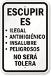 Spanish No Spitting Sign