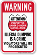 Violators Prosecuted For Dumping Warning Sign