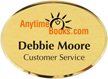 Oval Personalized Metal Name Badge