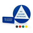 California Wall Door All Gender Restroom, 2 Signs/Kit