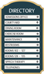Changeable 10 panel sign for room names and departments