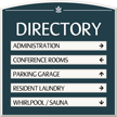 Custom Directory Sign, 5 Panel Changeable Inserts