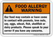 Speak To Your Server Food Allergy Sign