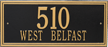 Double Line Estate Wall Plaque, Two Lines