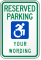Custom Updated ADA Compliant Accessible Reserved Parking Sign